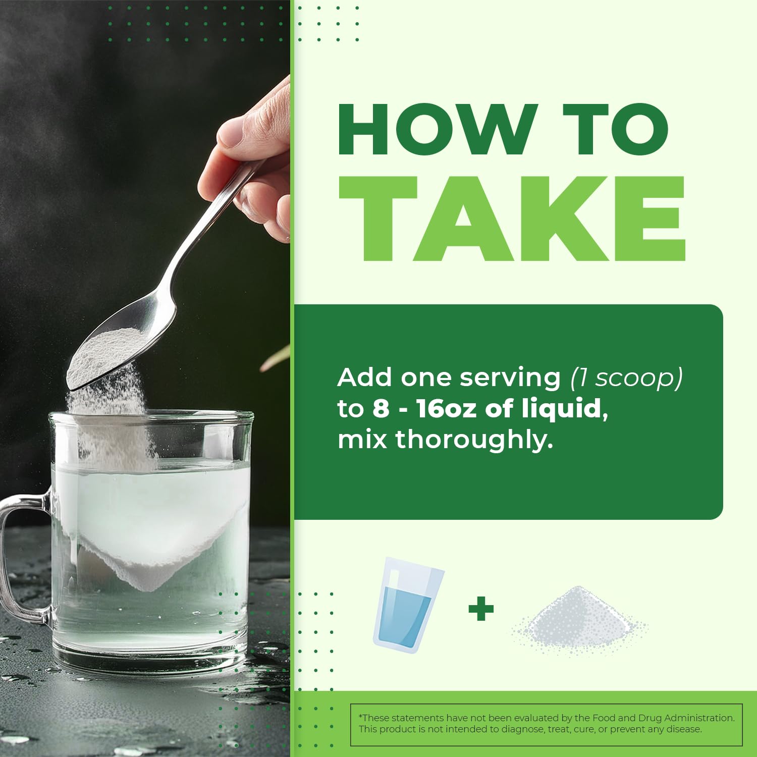 Nature’s NutriWave daily Multi-Enzyme Powder with a glass of water