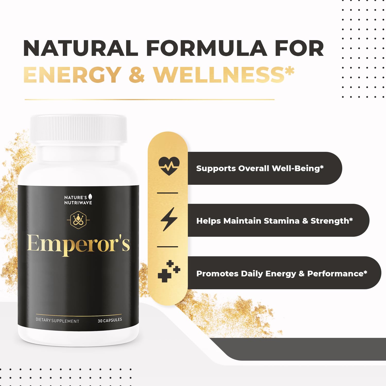 Nature’s NutriWave Emperor’s Vigor Tonic bottle with capsules