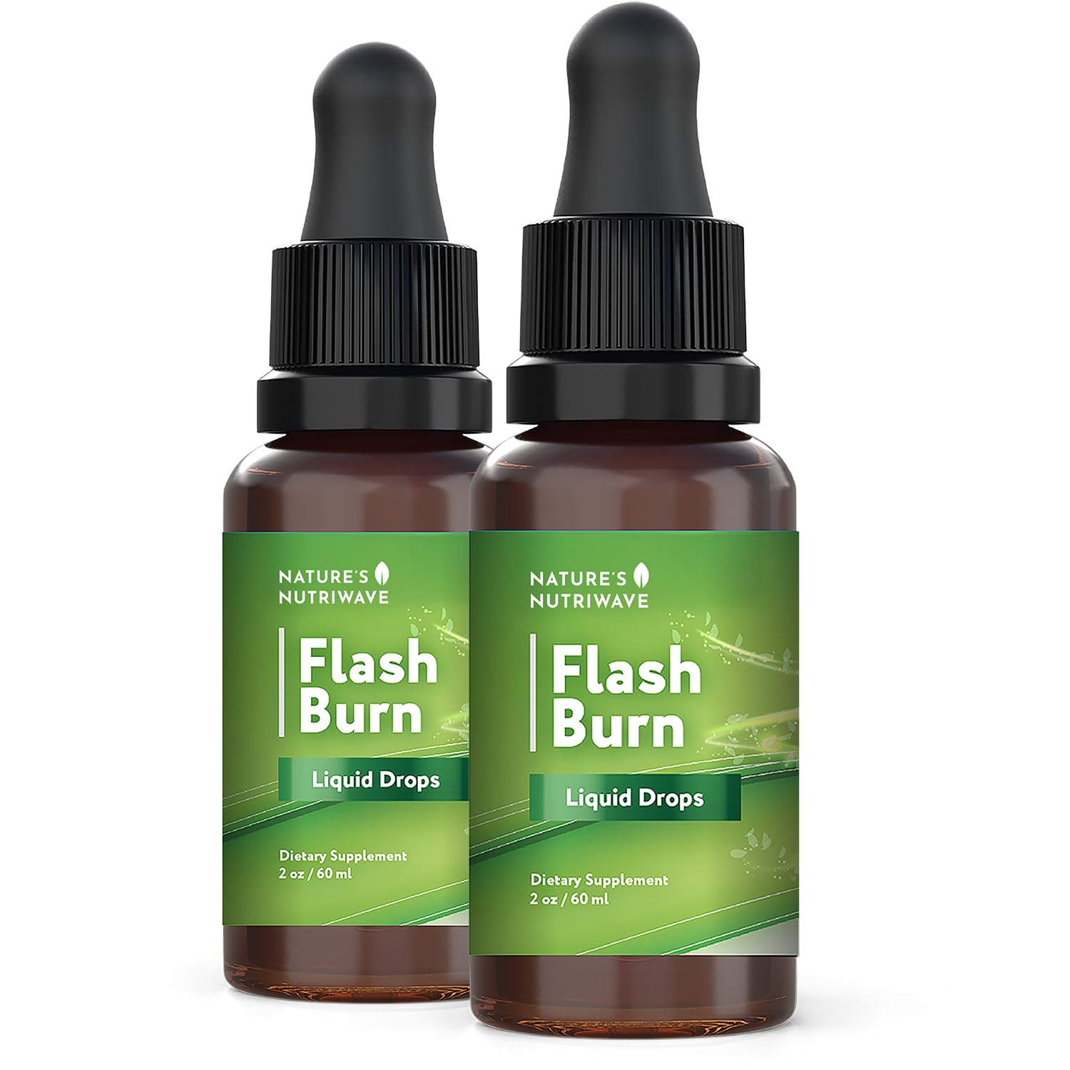 Nature’s NutriWave Flash Burn Liquid Supplement 2 Fl Oz bottle front view