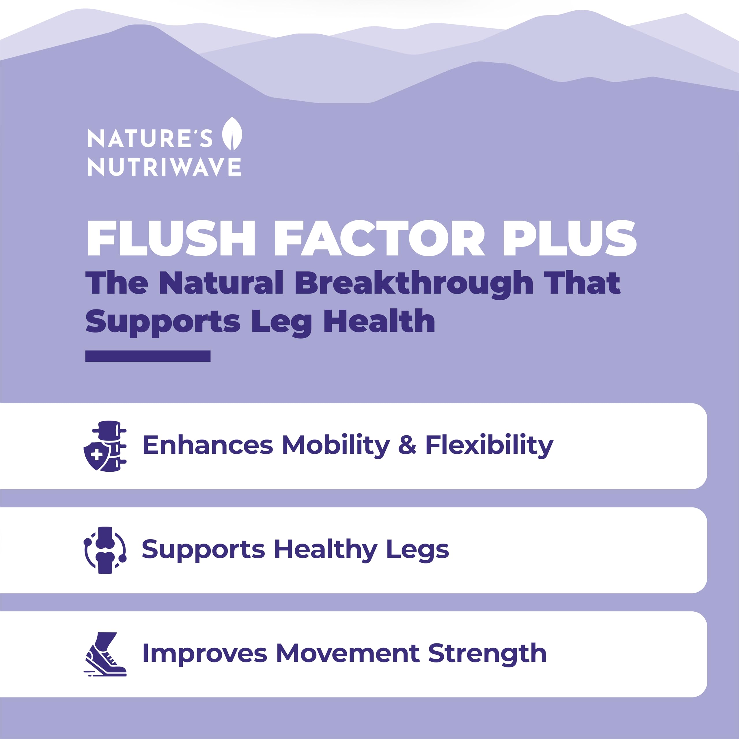 Nature’s NutriWave Flush Factor Plus capsules in a hand
