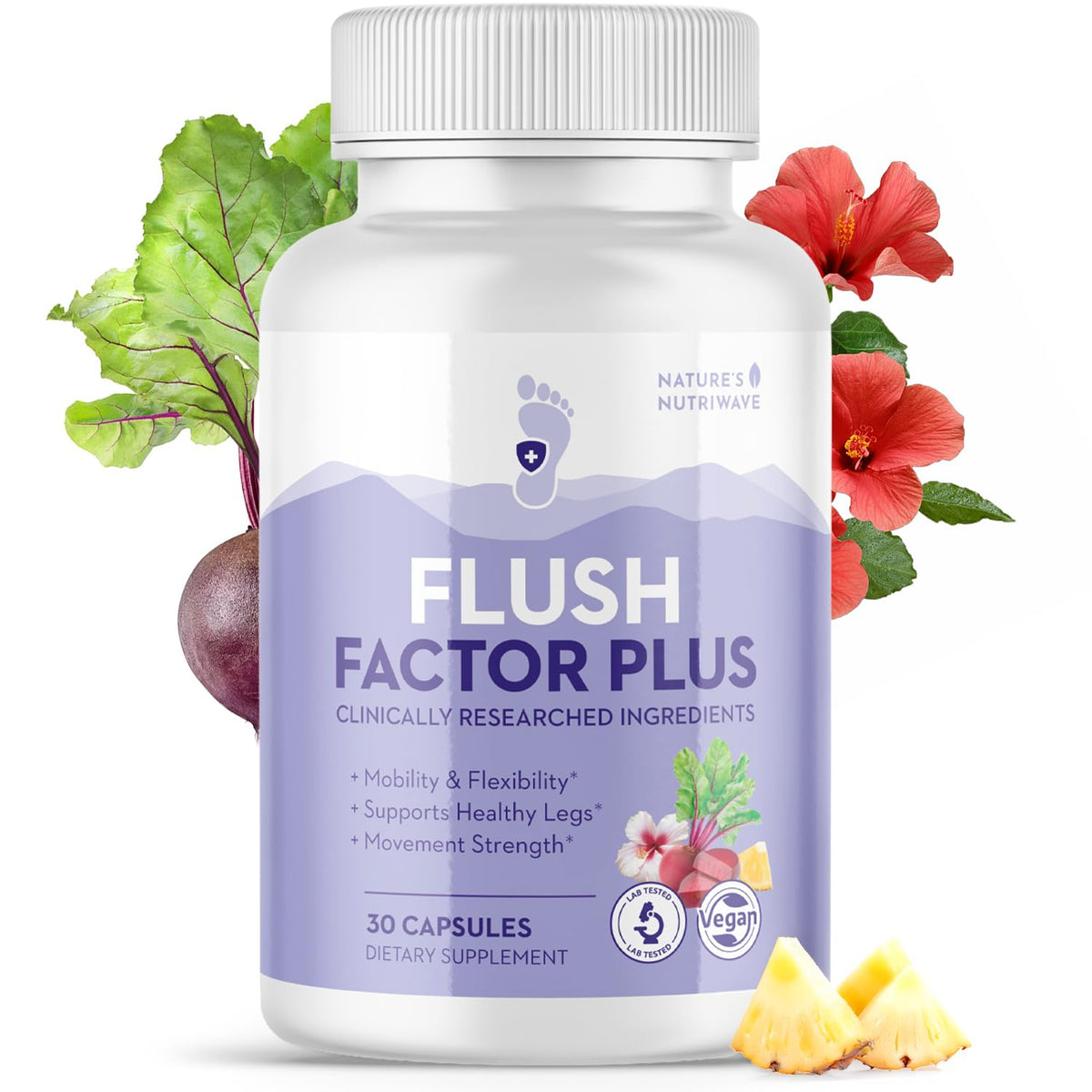 Nature’s NutriWave Flush Factor Plus front view of packaging