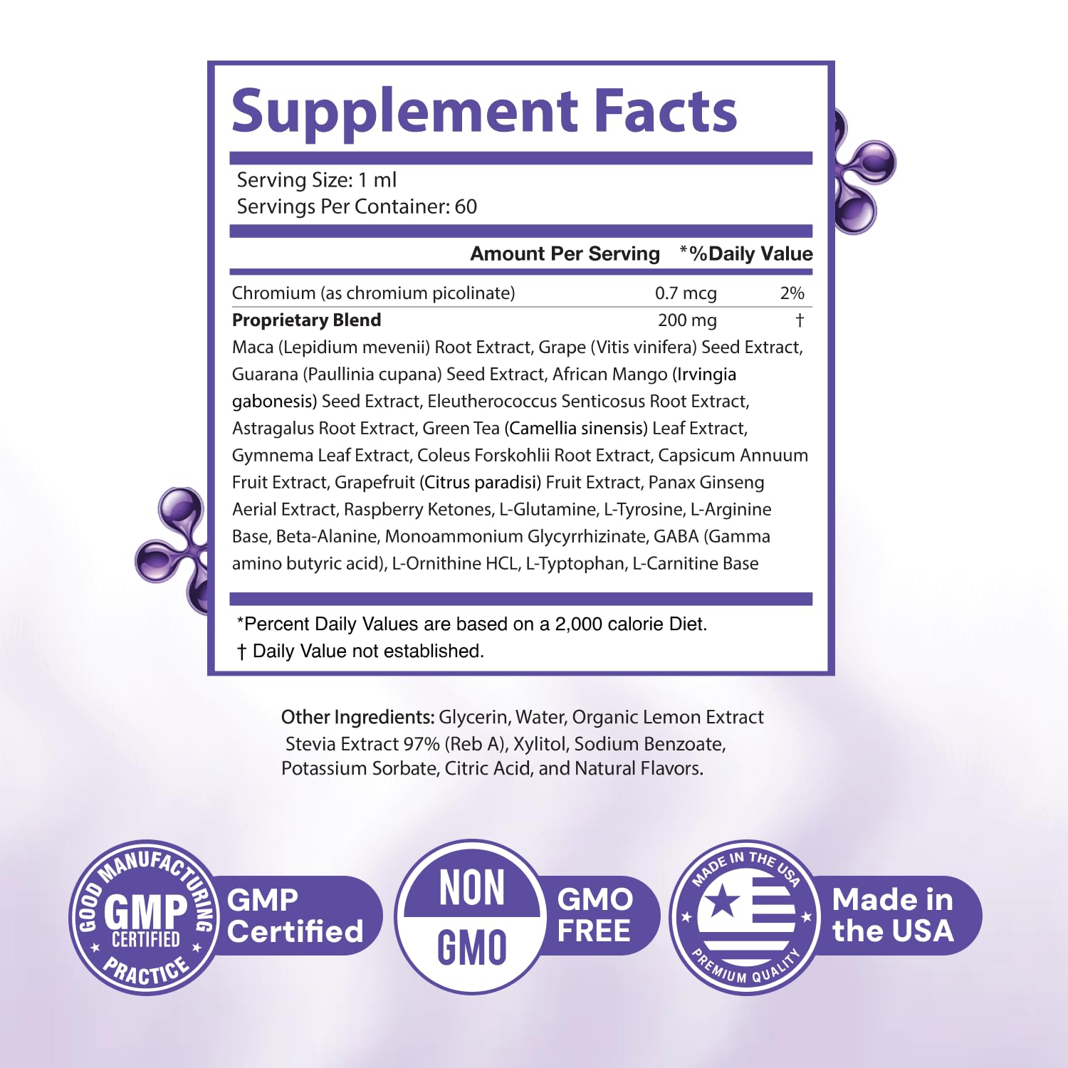 Nature’s NutriWave GELATIDE label close-up showing ingredients