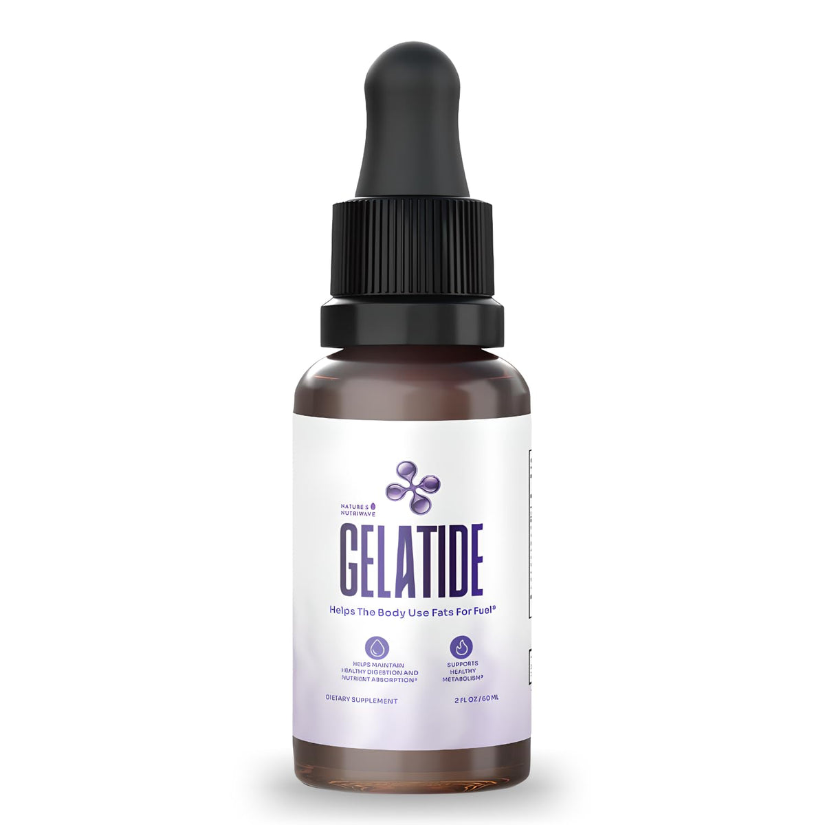 Nature’s NutriWave GELATIDE liquid botanical supplement front view