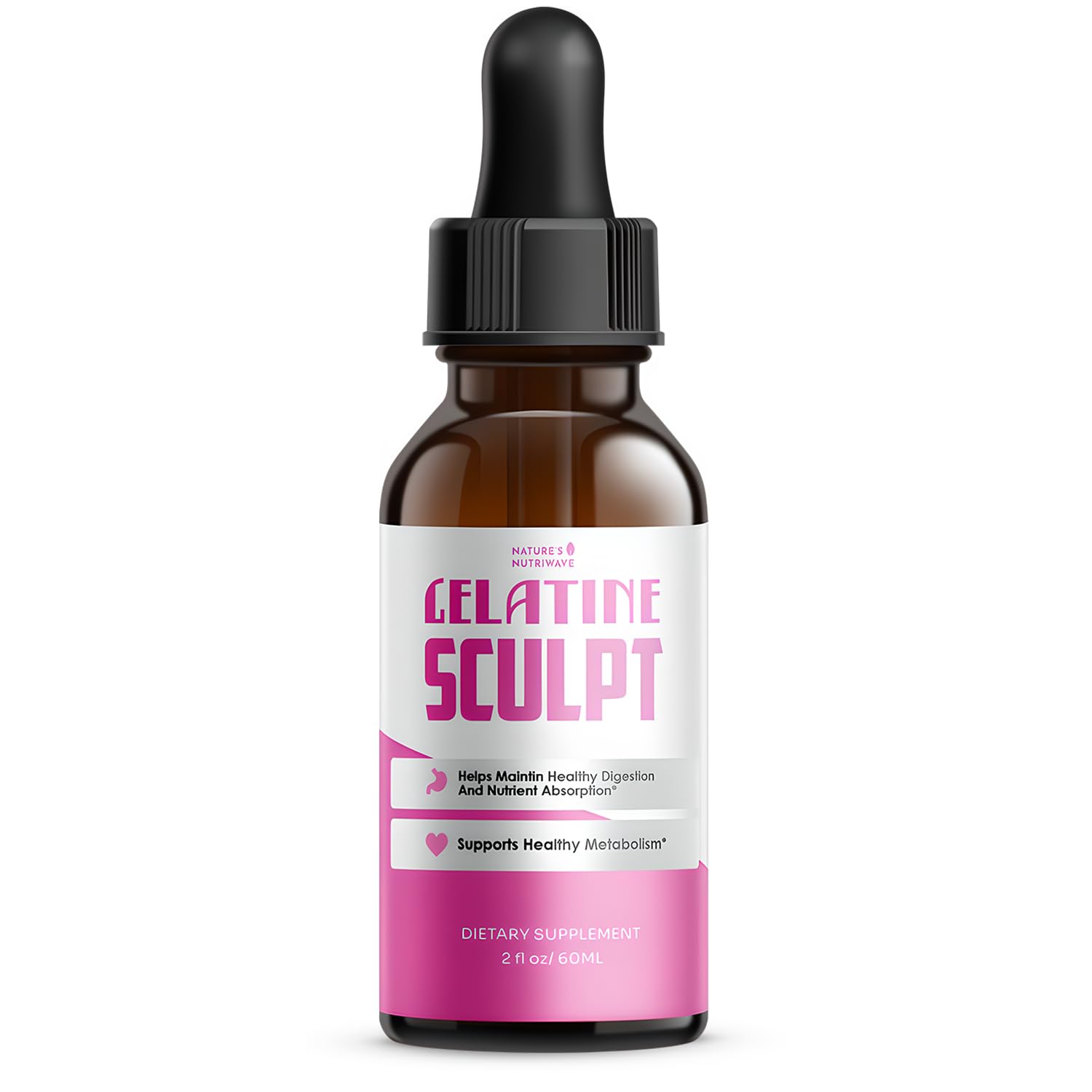 Nature’s NutriWave Gelatine Sculpt liquid supplement front view