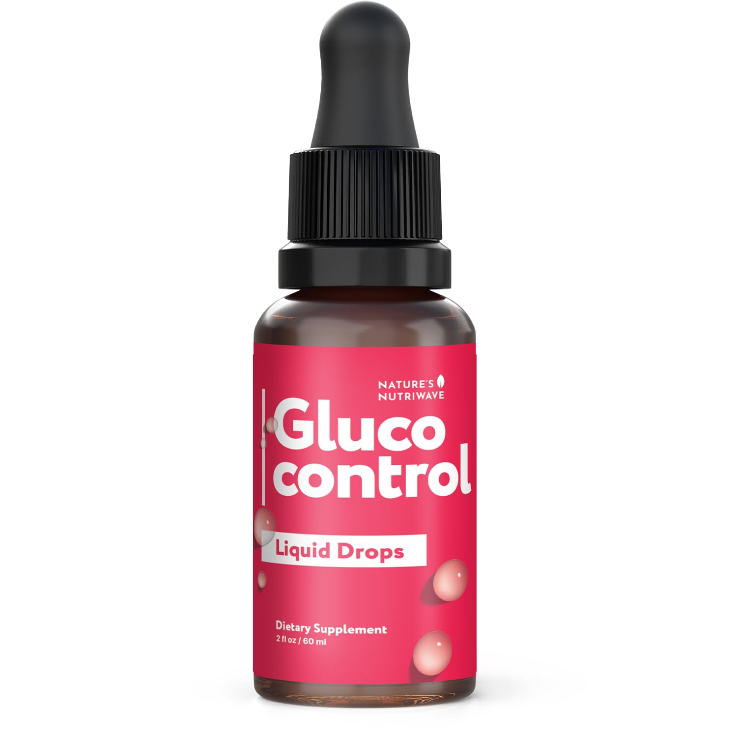 Nature’s NutriWave GlucoControl liquid supplement front view with label