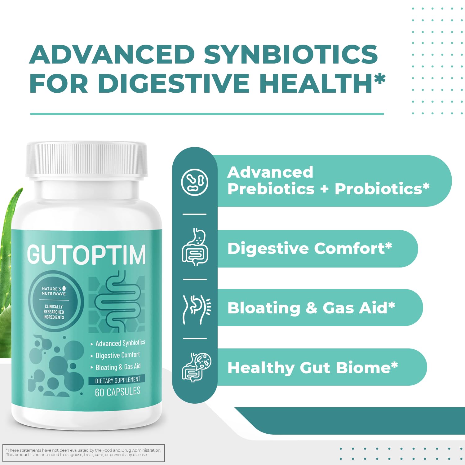 Nature’s NutriWave GutOptim capsule showing size and shape