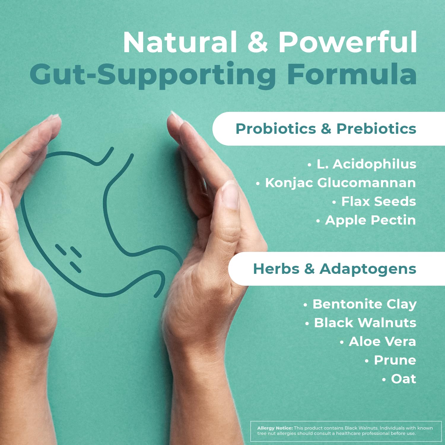 Nature’s NutriWave GutOptim supplement with ingredients list