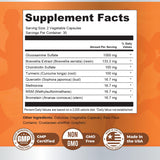 Nature’s NutriWave Joint Support Blend 60 Capsules back view