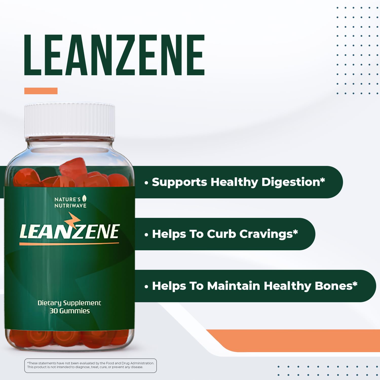 Nature’s NutriWave Leanzene bottle with 30 gummies