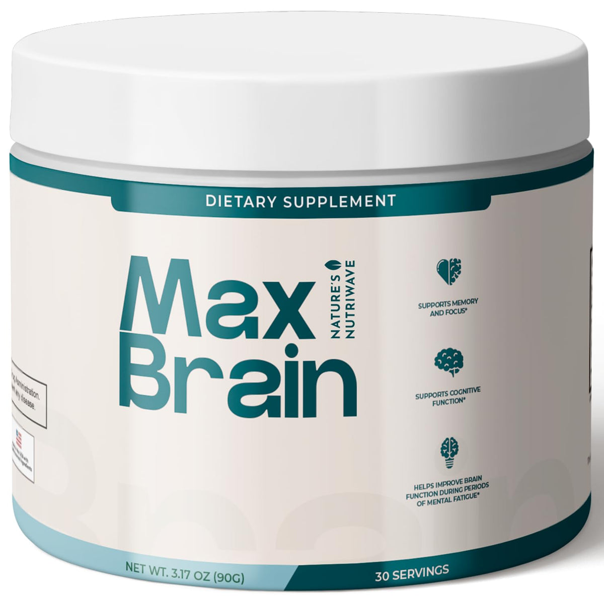Nature’s NutriWave Max Brain Daily Wellness Powder front view