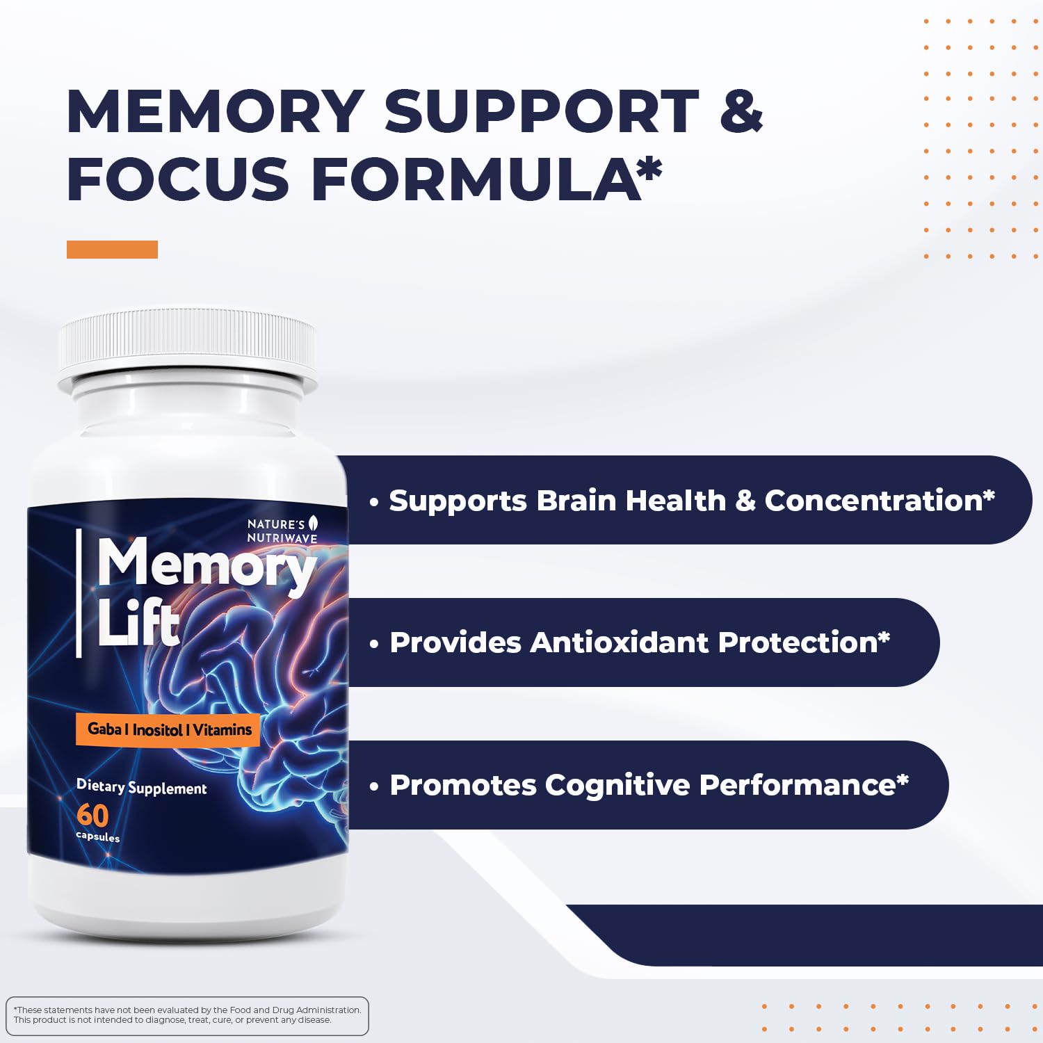 Nature’s NutriWave Memory Lift bottle with capsules