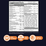 Nature’s NutriWave Memory Lift nutritional information on packaging