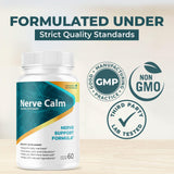 Nature’s NutriWave NerveCalm Herbal Supplement bottle with a measuring spoon