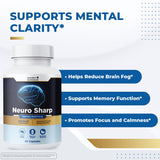 Nature’s NutriWave Neuro Sharp capsule close-up showing the size