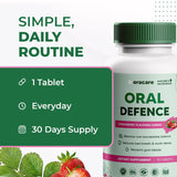 Nature’s NutriWave Oracare Multi-Enzyme Probiotic Tablets on a bathroom counter