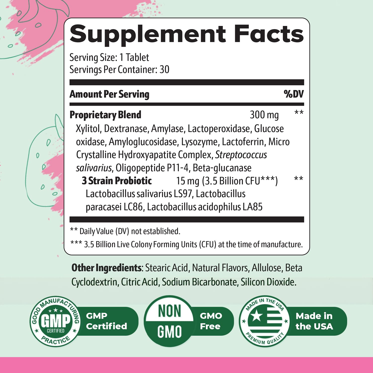 Nature’s NutriWave Oracare Multi-Enzyme Probiotic Tablets packaging