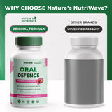 Nature’s NutriWave Oracare Multi-Enzyme Probiotic Tablets with a glass of water