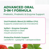 Nature’s NutriWave Oracare Multi-Enzyme Probiotic Tablets with toothbrush
