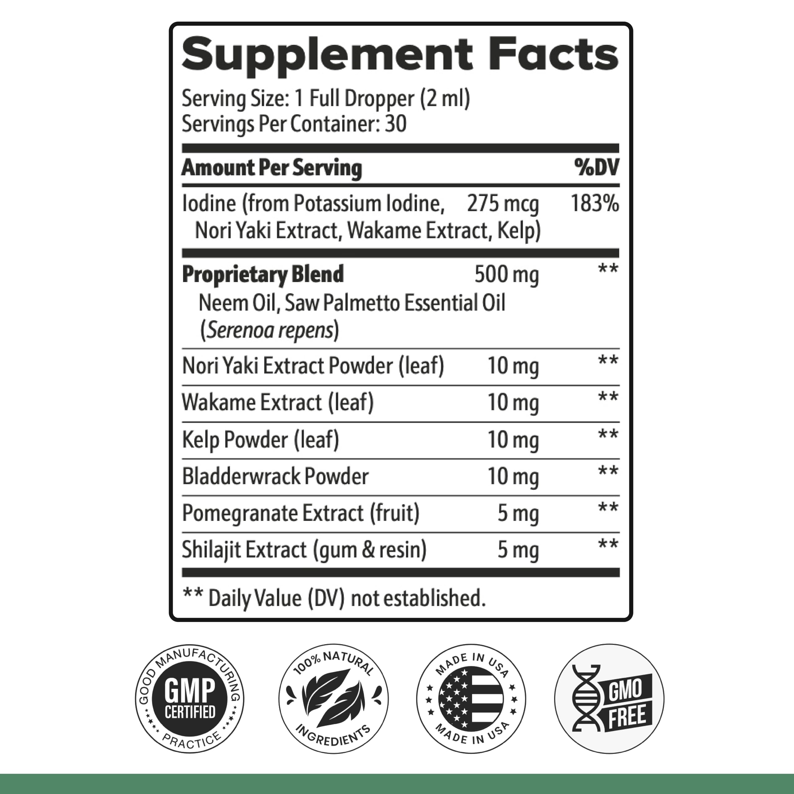 Nature’s NutriWave PotentStream Saw Palmetto 222g back view