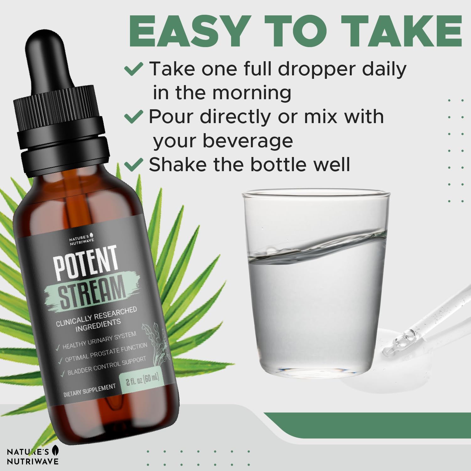 Nature’s NutriWave PotentStream Saw Palmetto 222g ingredients list