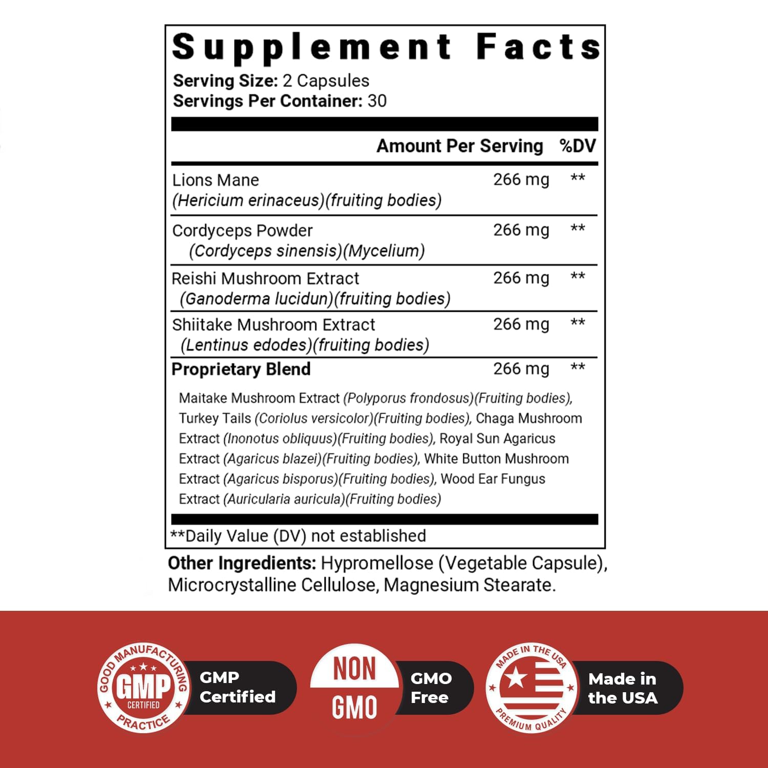 Nature’s NutriWave ROAR Lion’s Mane Mushroom Supplement bottle with label