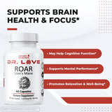 Nature’s NutriWave ROAR Lion’s Mane Mushroom Supplement side view