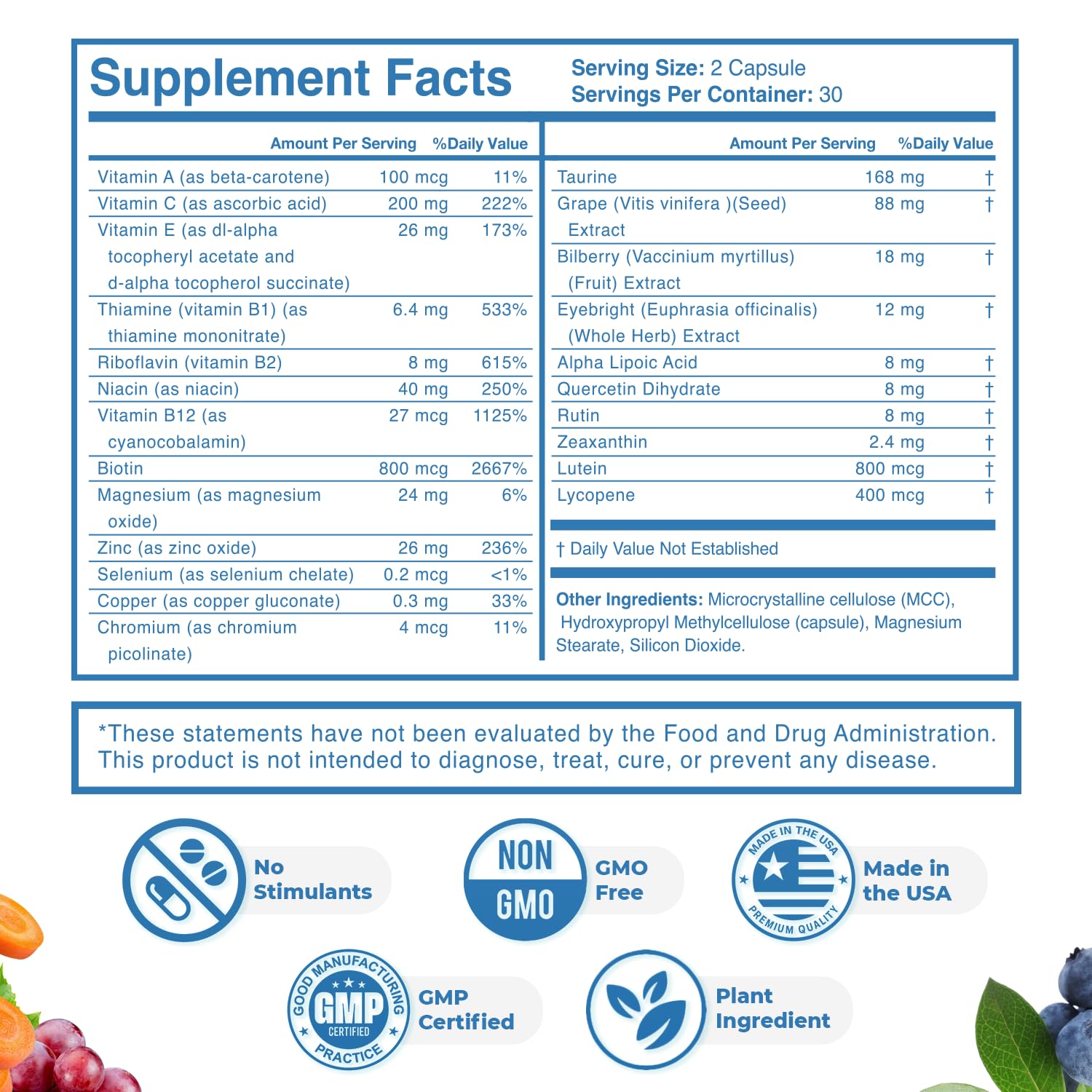 Nature’s NutriWave Sight Easy Eye Supplement capsule close-up