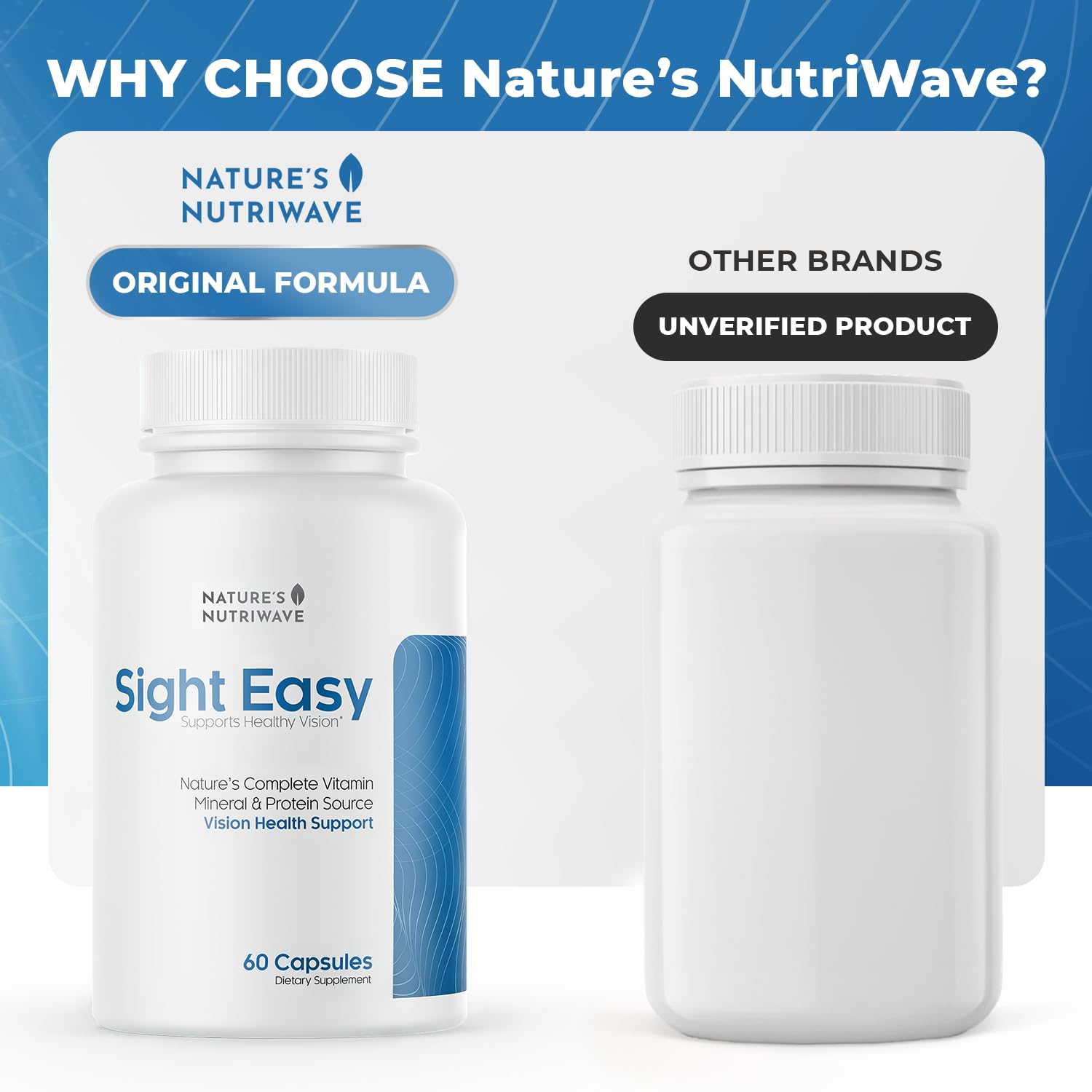 Nature’s NutriWave Sight Easy Eye Supplement in lifestyle setting