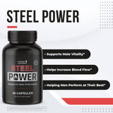 Nature's NutriWave Steel Power daily supplement bottle side view