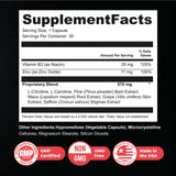 Nature's NutriWave Steel Power daily supplement capsule on a wooden table