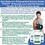 NATURE'S PATH NUTRACEUTICALS 9 Essential Amino Acids capsules side view