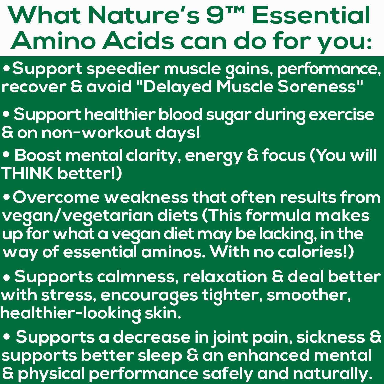 NATURE'S PATH NUTRACEUTICALS 9 Essential Amino Acids capsules with measuring scoop