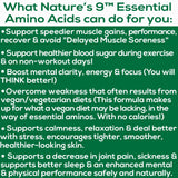 NATURE'S PATH NUTRACEUTICALS 9 Essential Amino Acids capsules with measuring scoop