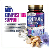 Nature's Peak Akkermansia Probiotic Supplement 100g capsule in hand