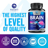Nature's Peak Brain Memory Supplement 3X Strength capsules in hand