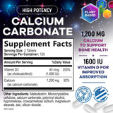 Nature's Peak Calcium D3 Supplement 1200mg side view