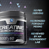Nature's Peak Creatine Monohydrate powder scoop showing texture
