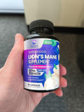 Nature's Peak Lion's Mane Mushroom Capsules 1000mg bottle with label