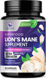 Nature's Peak Lion's Mane Mushroom Capsules 1000mg front view