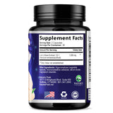Nature's Peak Lion's Mane Mushroom Capsules 1000mg on a wooden table