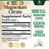 Nature's Peak Magnesium Citrate Supplement 1000mg side view