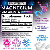 Nature's Peak Magnesium Glycinate 250mg side view