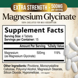 Nature's Peak Magnesium Glycinate 500mg Capsules side view