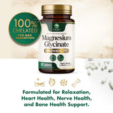 Nature's Peak Magnesium Glycinate 500mg Capsules with measuring spoon