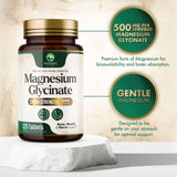 Nature's Peak Magnesium Glycinate 500mg supplement capsules close-up