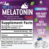 Nature's Peak Melatonin 10mg chewable tablets bottle side view