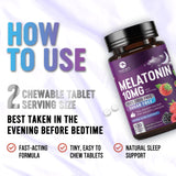 Nature's Peak Melatonin 10mg chewable tablets with a glass of water