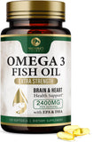 Nature's Peak Omega 3 Fish Oil Supplement 2400mg front view