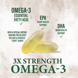 Nature's Peak Omega 3 Fish Oil Supplement 2400mg with lemon flavor