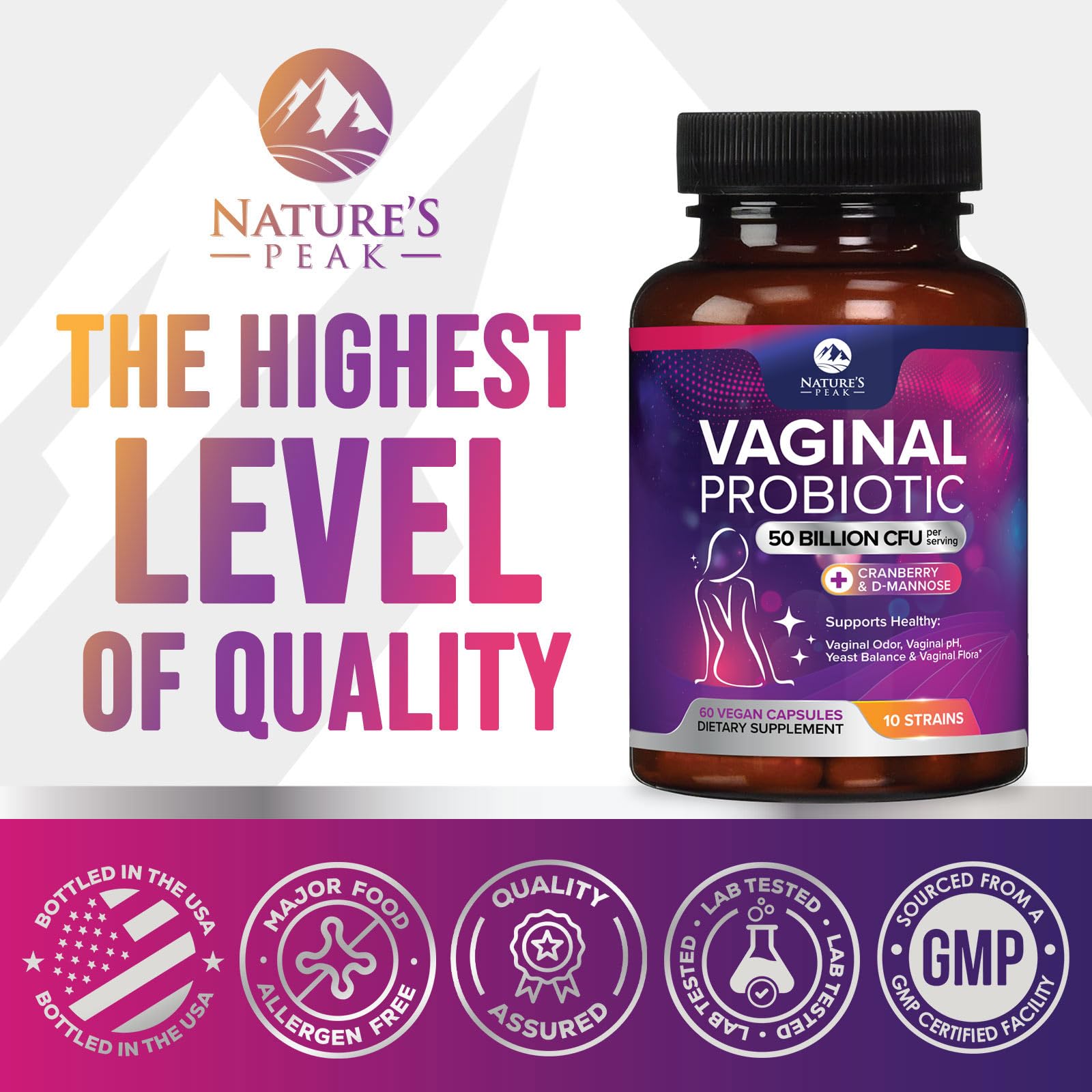 Nature's Peak Probiotic Capsules ingredients list